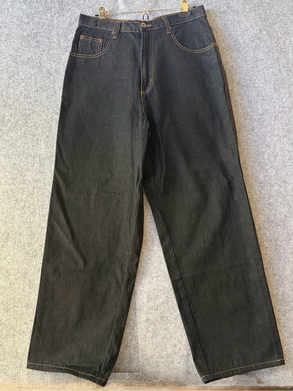 VTG Timberland Mens Sze 34 Wide Baggy Leg Black Denim Jeans Grunge Y2K